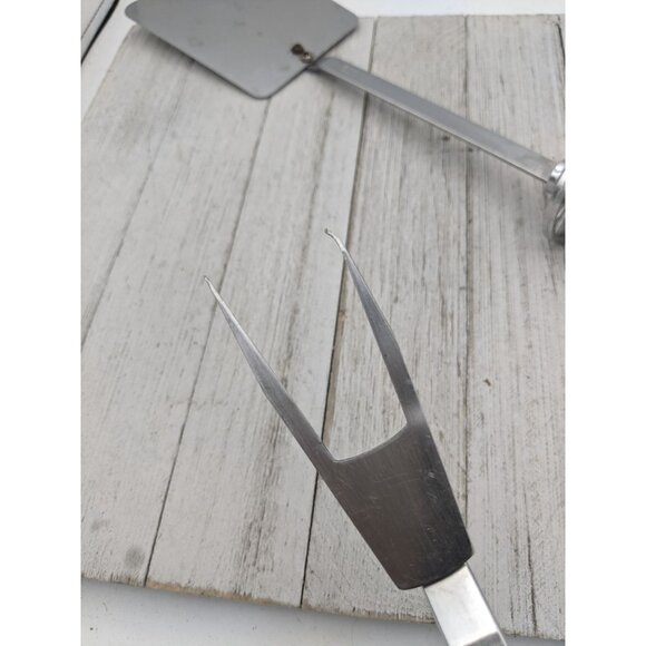 Mr Cheftender Stainless Utensils Grill BBQ Spatula Flipper 18” Meat Fork - Picture 6 of 10